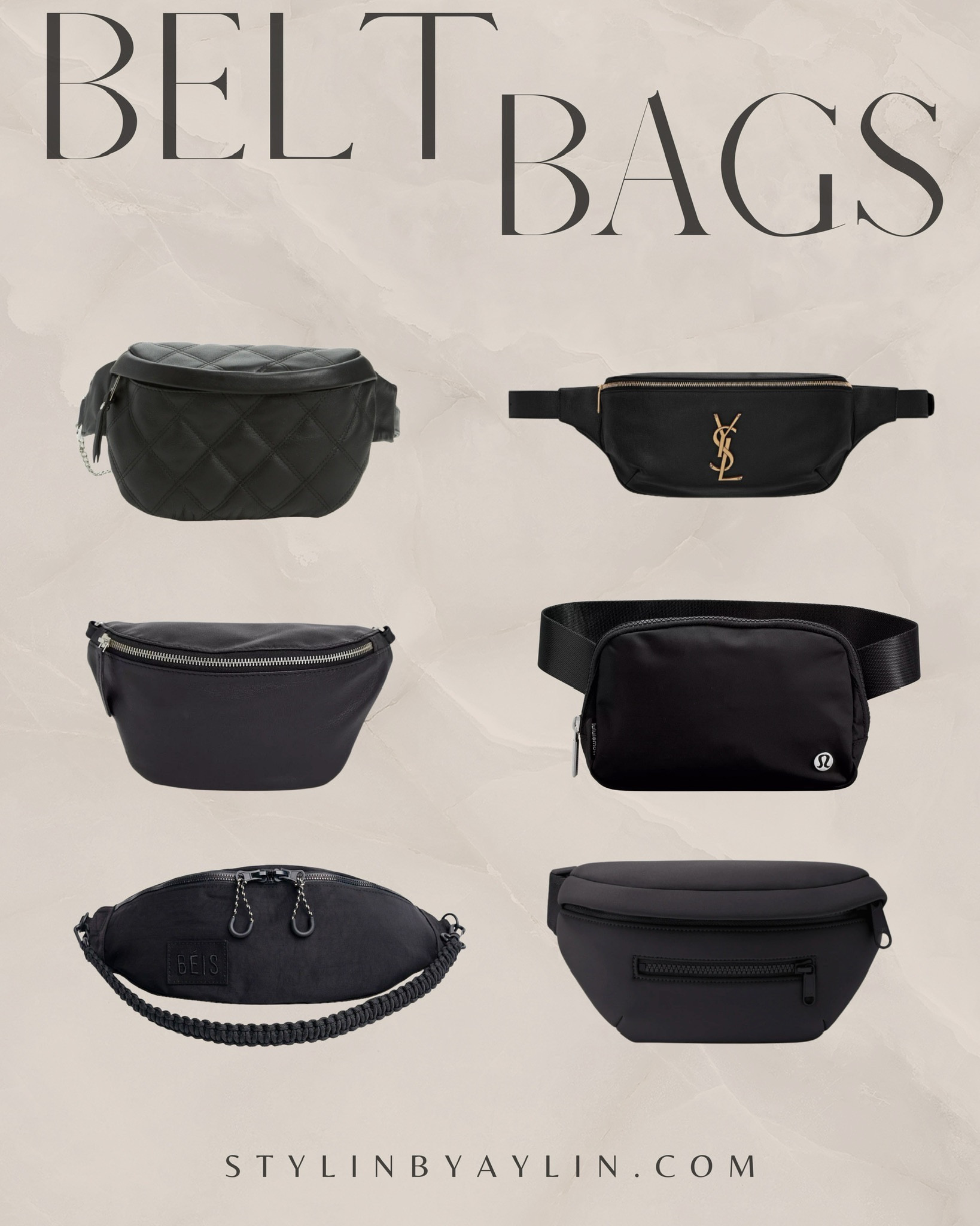 Belt bags, black bag, neutral bag #StylinbyAylin 

#LTKSeasonal #LTKitbag #LTKstyletip