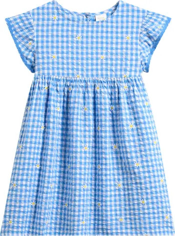 Kids' Gingham Floral Frill Dress | Nordstrom