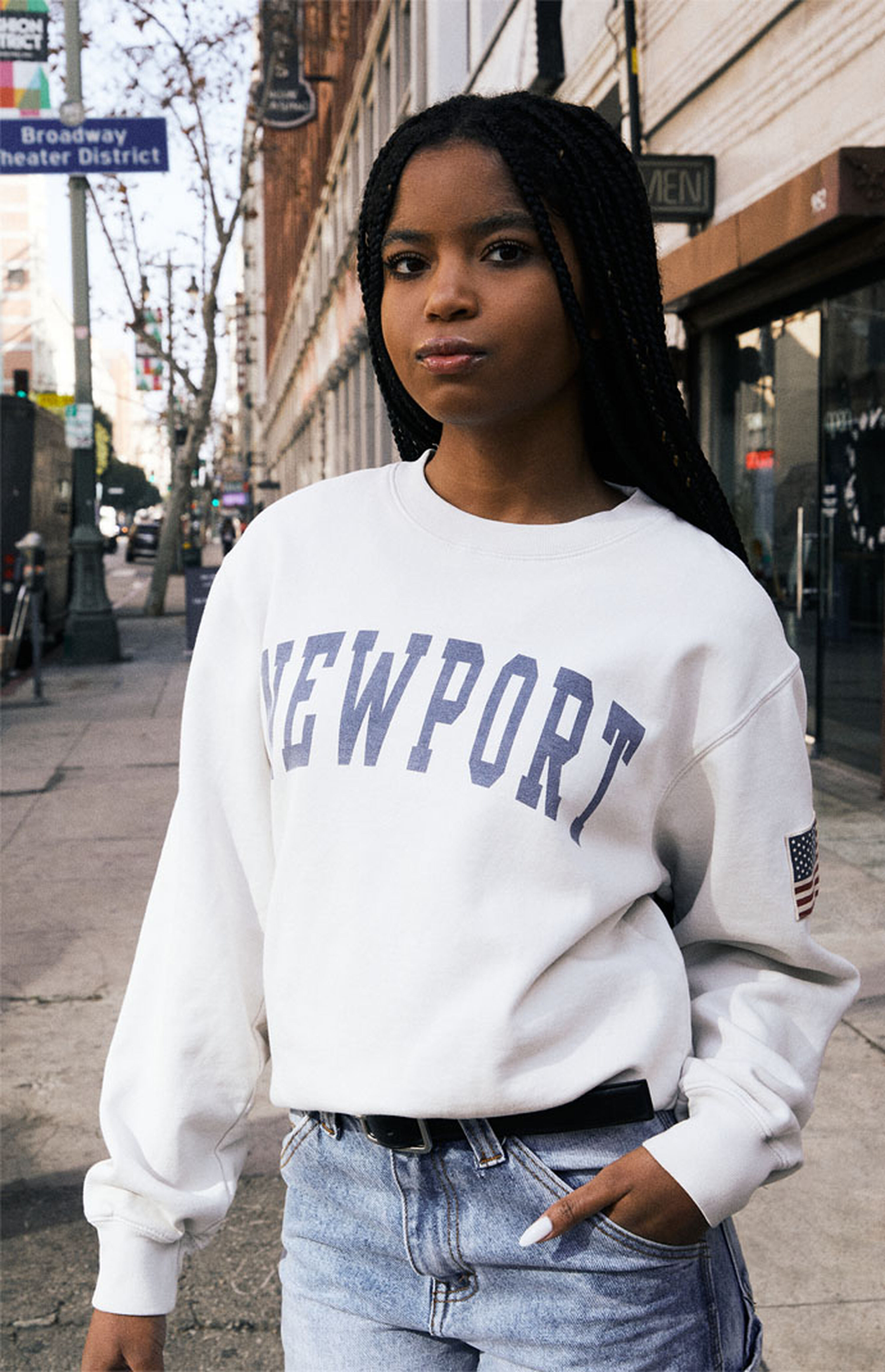 John Galt Erica Newport Crew Neck Sweatshirt | PacSun