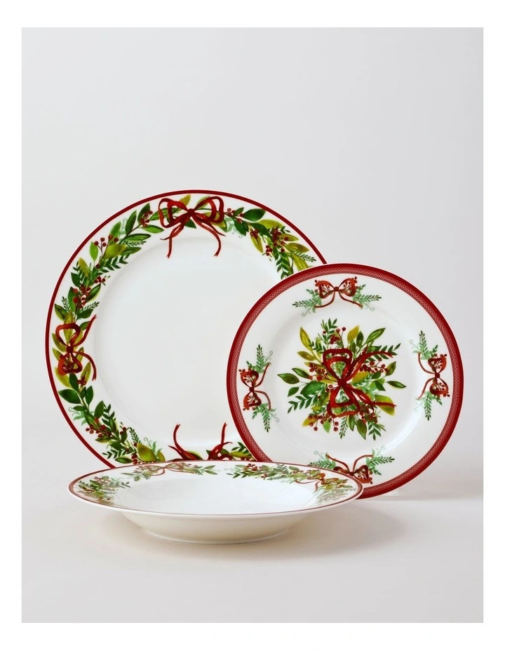 Traditional Christmas 12pc Dinner Set in Multi | Myer
