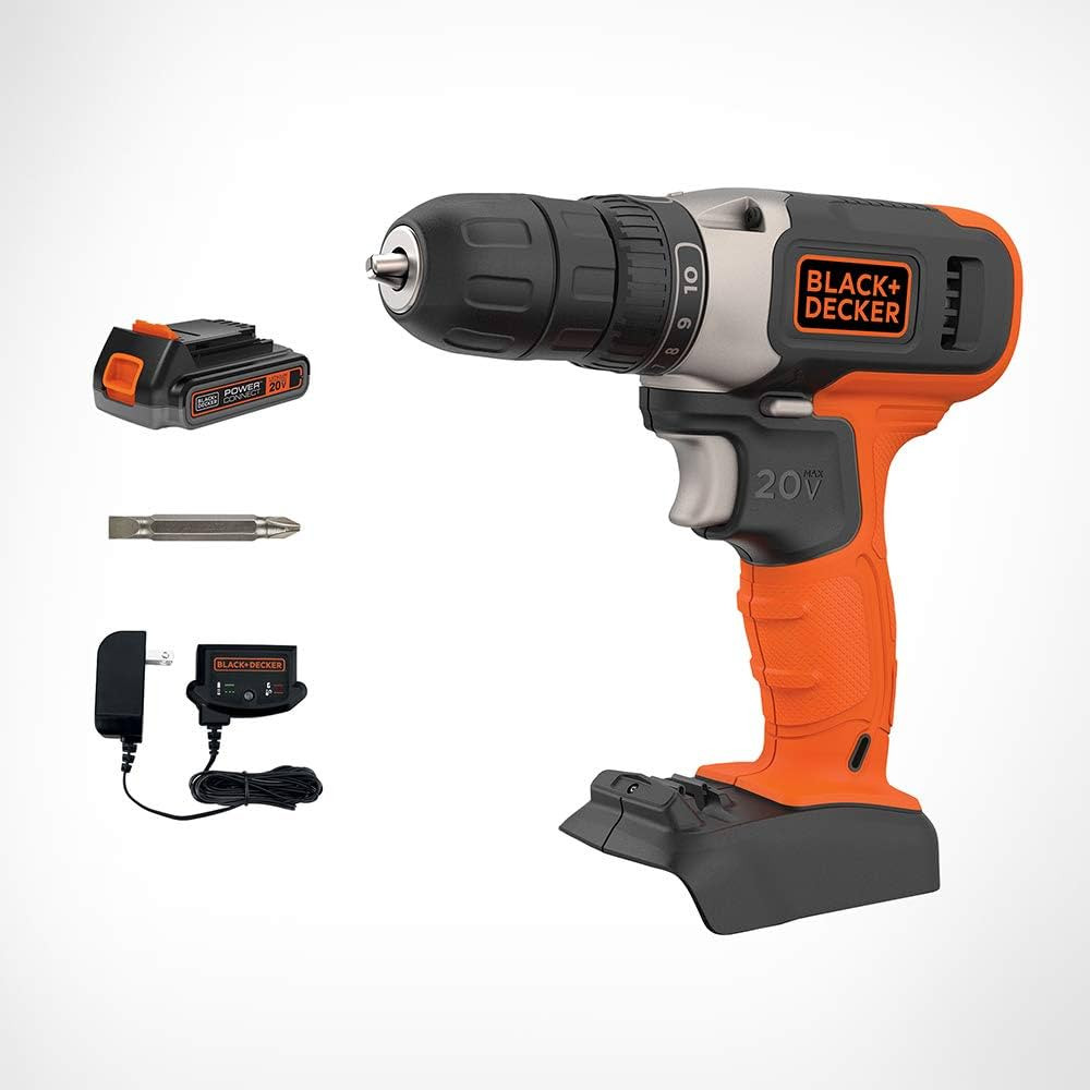 BLACK+DECKER 20V MAX* Cordless Drill, Cordless (BCD702C1) | Amazon (US)