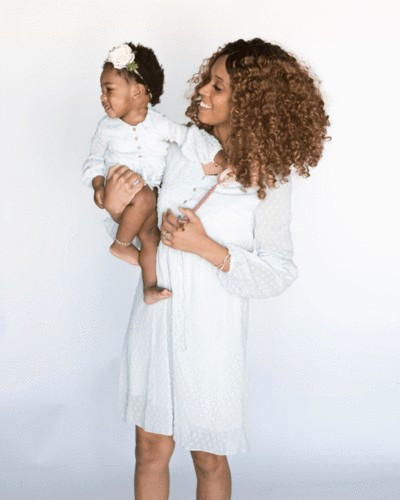 Windsor Dot Dress - Morning Mist Blue | Bailey's Blossoms