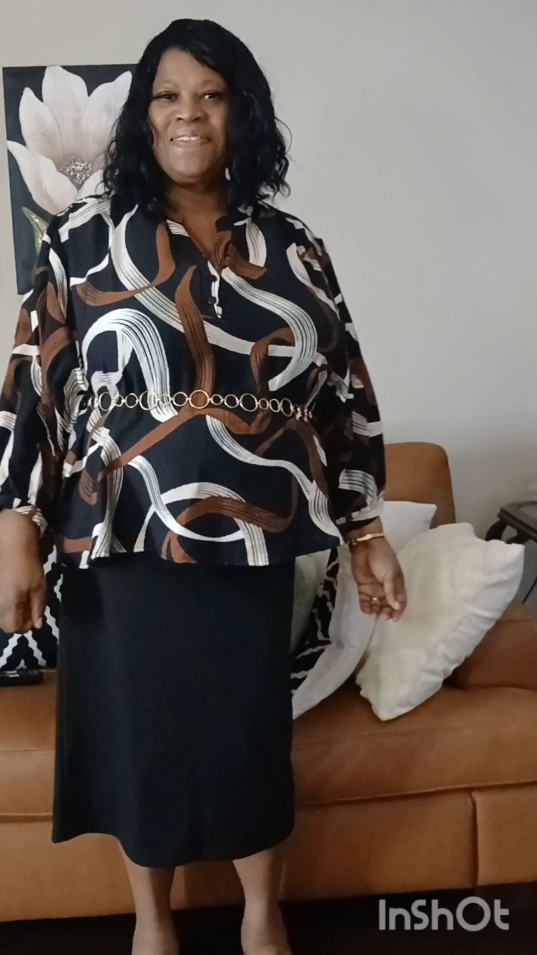 Effortless style starts with a beautiful blouse 🤎✨ Loving this plus size brown abstract top for an easy chic look you can dress up or down. Plus long black skirt. #CurvyStyle #EverydayFashion #BrownBlouse #PlusSizeFashion #StyleOver40 #CasualChic #LTKStyleTip

#LTKPlusSize #LTKootd #LTKOver40 #LTKPlusSize