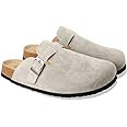 Boston Clogs for Women Boston Clogs Dupes Suede Soft Leather Clogs Classic Cork Clog Antislip Sol... | Amazon (US)