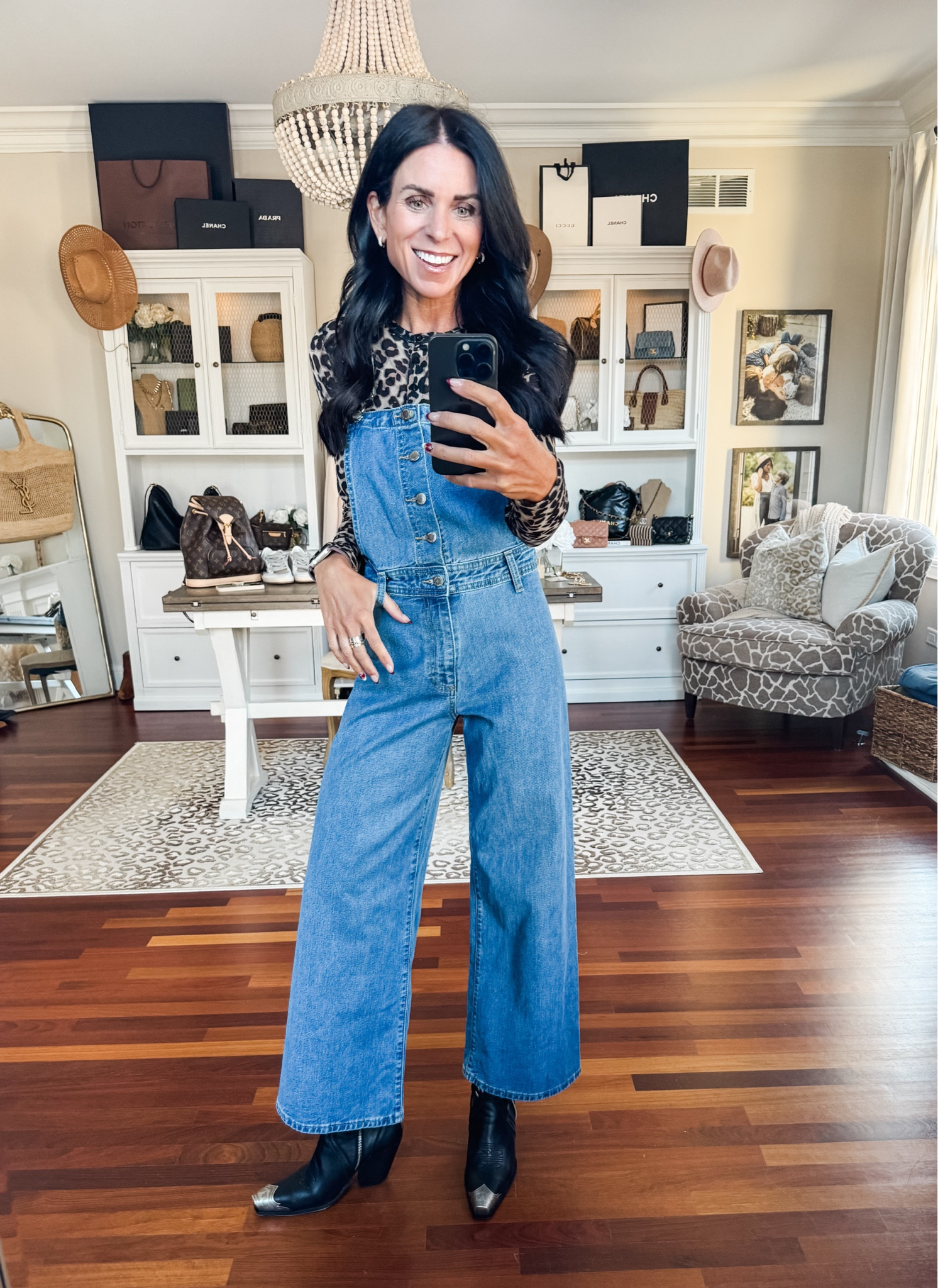 Wearing a medium leopard top
Size 2 overalls

#LTKFindsUnder50 #LTKSeasonal #LTKStyleTip