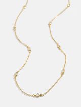 Yasmine 18K Gold Necklace - Clear/Gold | BaubleBar (US)