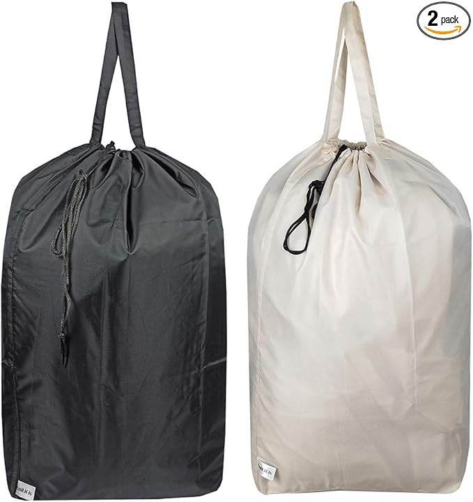 Washable Travel Laundry Bag with Handles and Drawstring, Heavy Duty Large Enough to Hold 3 Loads ... | Amazon (US)