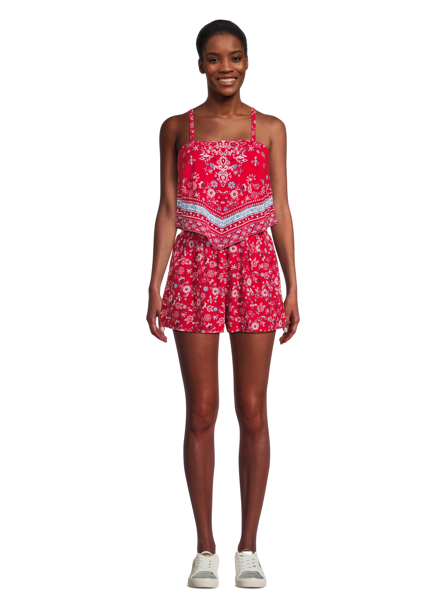 No Boundaries Bandana Tube Top and Shorts Set, 2-Piece, Women's and Women's Plus | Walmart (US)