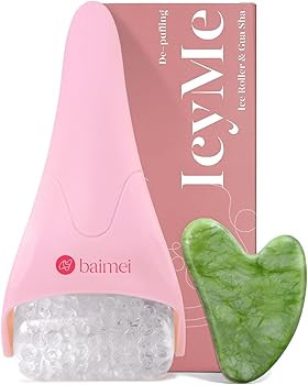 BAIMEI Rouleau à glace et Gua Sha pour le visage et les yeux, cadeau de soins personnels pour fe... | Amazon (CA)