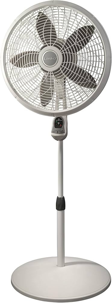 Lasko 18-Inch Remote Elegance and Performance Pedestal Floor Fan, 18 Inch, White 1850 | Amazon (US)