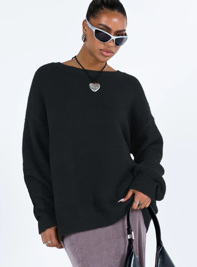 Ryanna Sweater Black | Princess Polly US