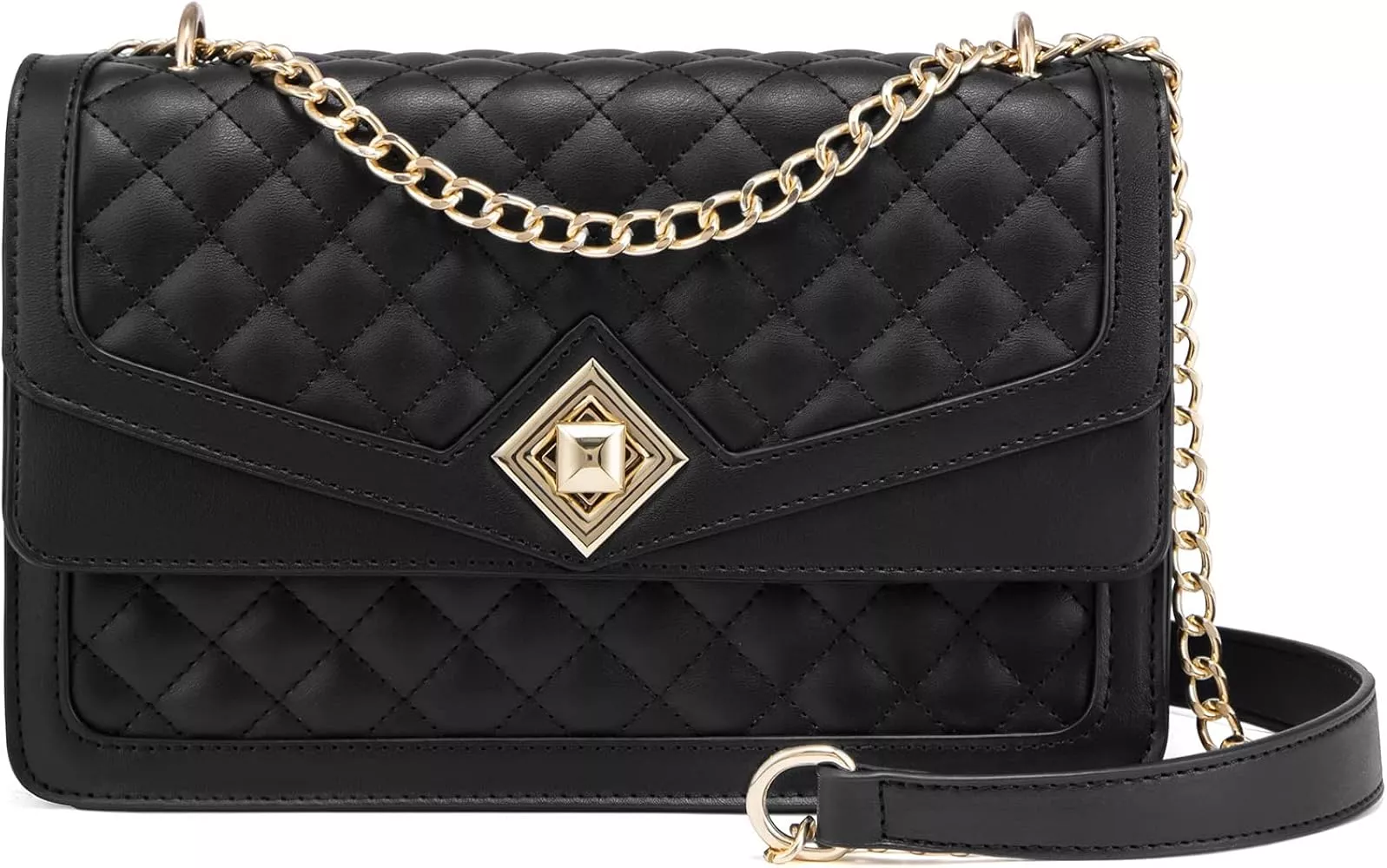 Dasein Women Small Quilted Crossbody Bags Stylish Designer Evening Bag  Clutch Purses and Handbags with Chain Shoulder Strap (Black): Handbags