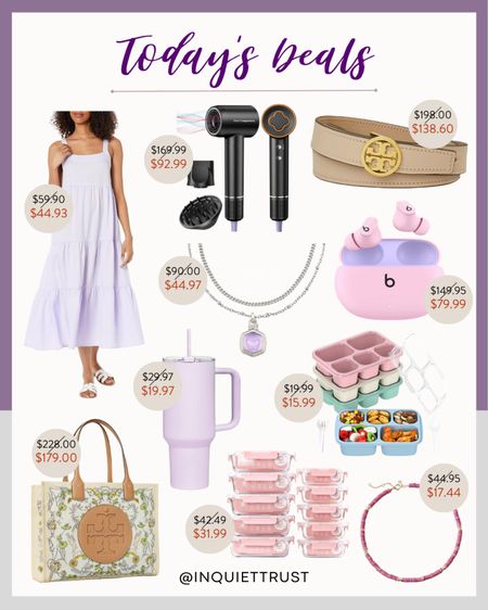 Check out these deals on this stylish lavender dress, hair blower, beats earbuds, stackable food container and more! 
#kitchenessentials #springfashion #travelessentials #onsalenow

#LTKStyleTip #LTKSaleAlert #LTKHome