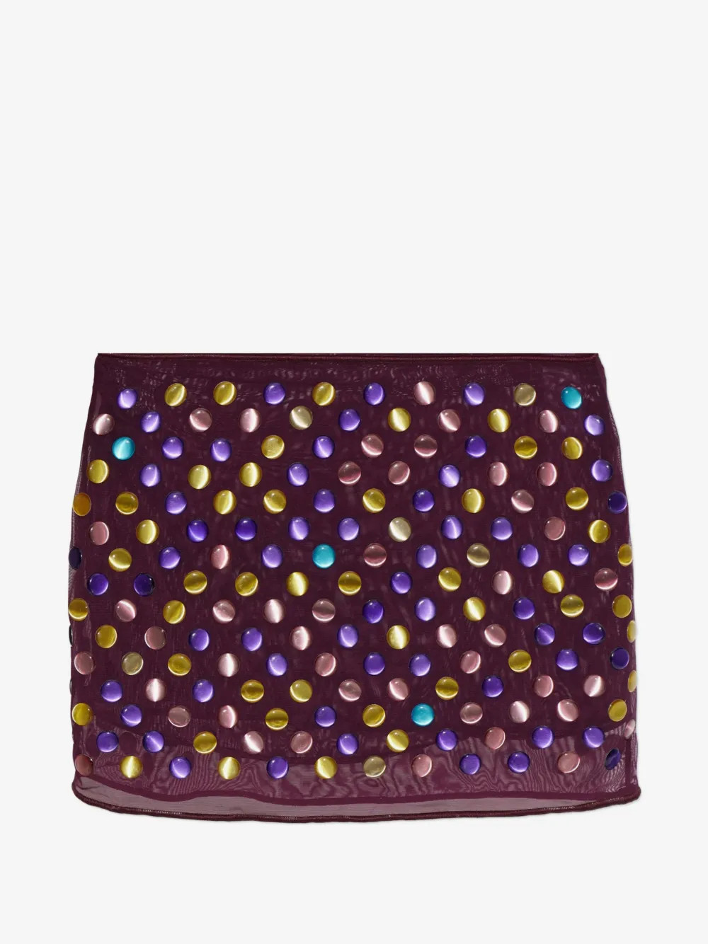 appliqué-embellished mesh-mini skirt | Farfetch Global