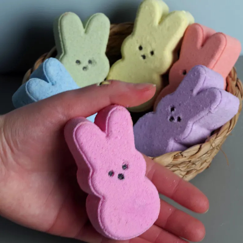 Handmade Easter Bunny Bath Bomb: Kids' Basket Stuffer, Party Favor | Etsy (US)