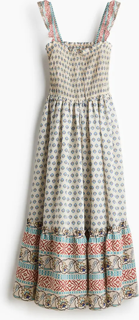 H&M Flared-skirt Smocked Dress | Nordstrom | Nordstrom