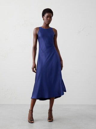 Satin Midi Dress | Banana Republic Factory