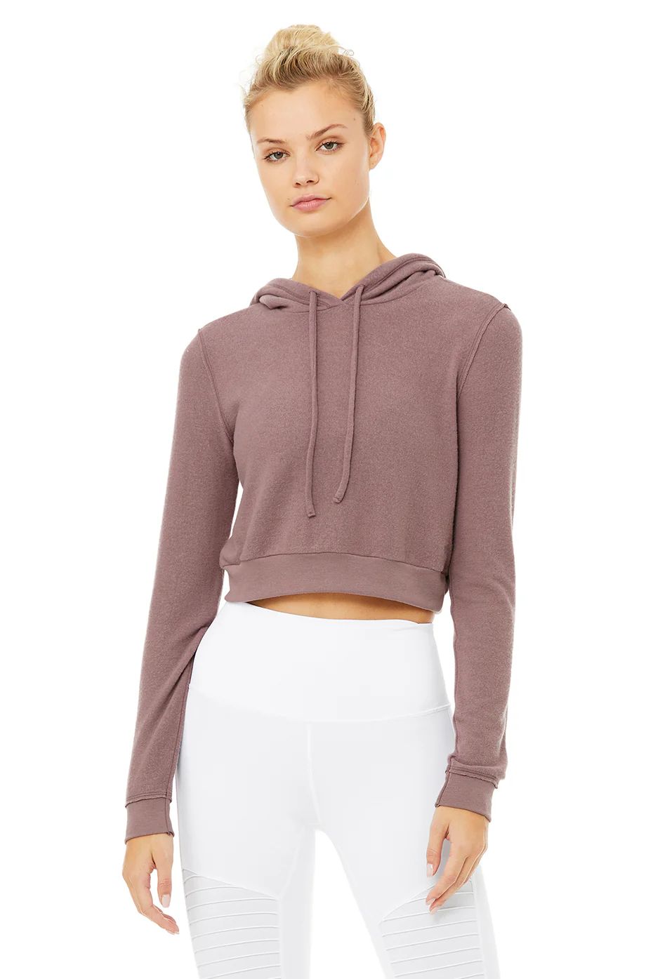Alo Yoga Getaway Hoodie - Smoky Quartz - Size XS - Brushed sweater Jersey | Alo Yoga