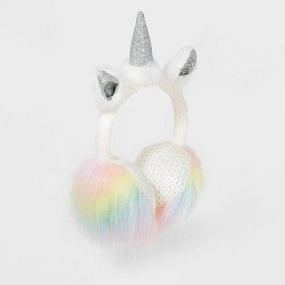 Girls' Unicorn Earmuffs - Cat & Jack™ White One Size | Target