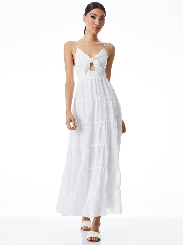 MINKA TIE FRONT MAXI DRESS | Alice + Olivia