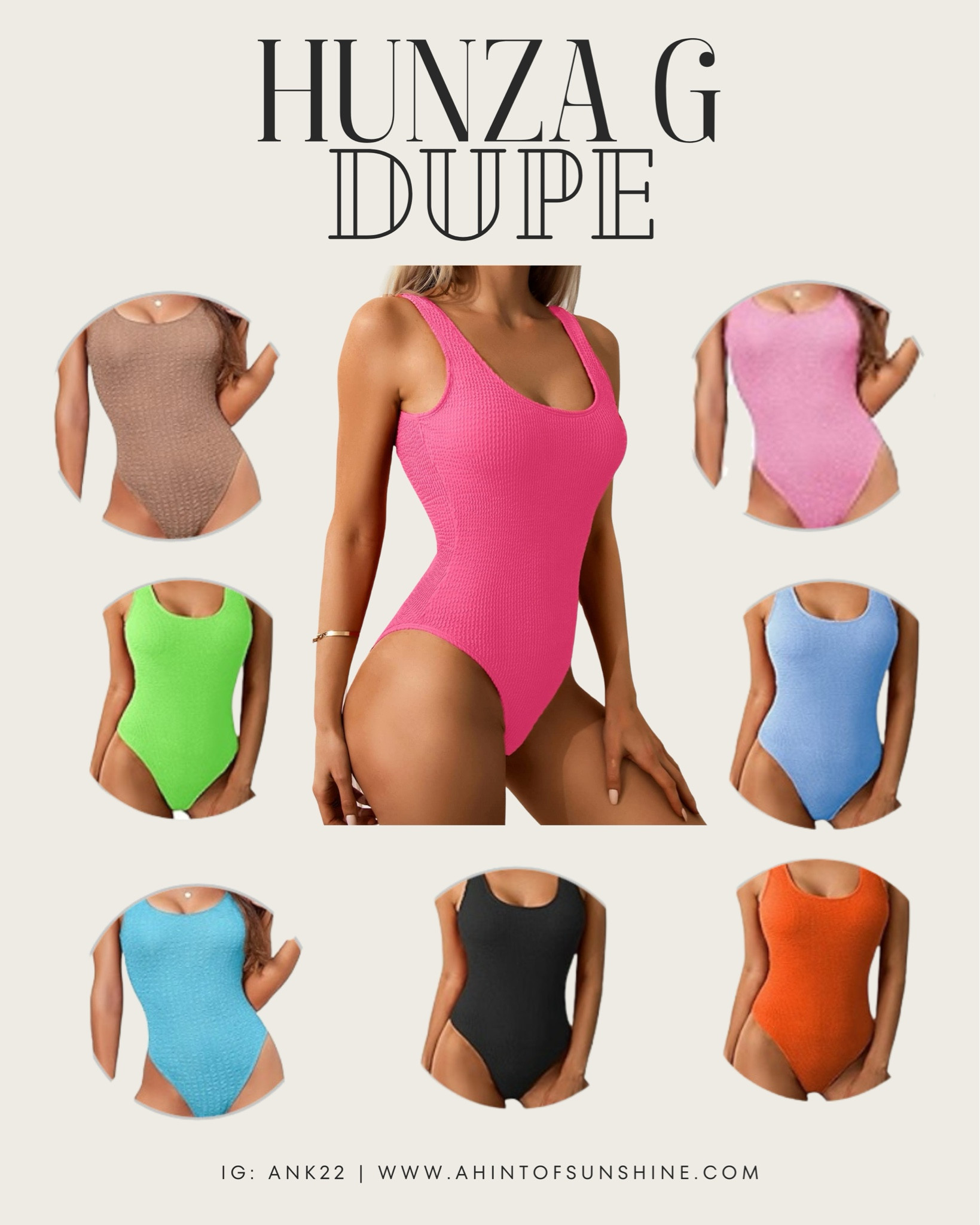 Killer Hunza G dupes - two styles in a variety of colors! 🩷💜🖤💚🩵

#LTKtravel #LTKfindsunder100 #LTKswim