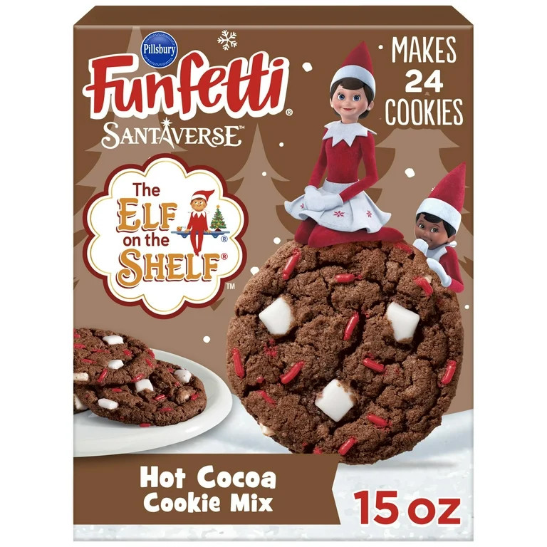 Pillsbury Funfetti The Elf on the Shelf Hot Cocoa Cookie Mix, 15 oz Box - Walmart.com | Walmart (US)