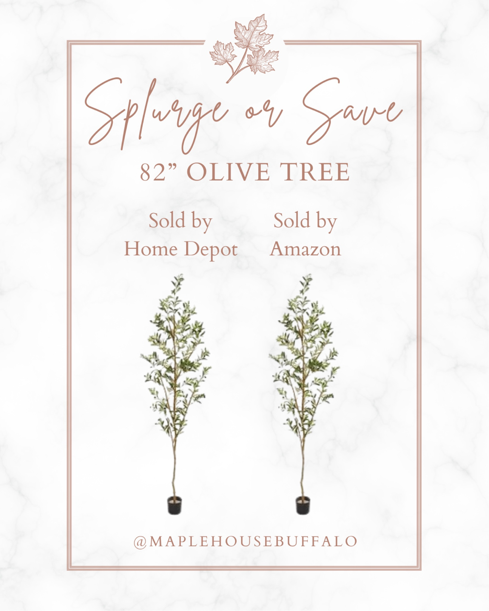 Save vs Splurge - 82” olive tree - I have owned the save version for two years and love it!

#LTKHome #LTKSaleAlert #LTKStyleTip