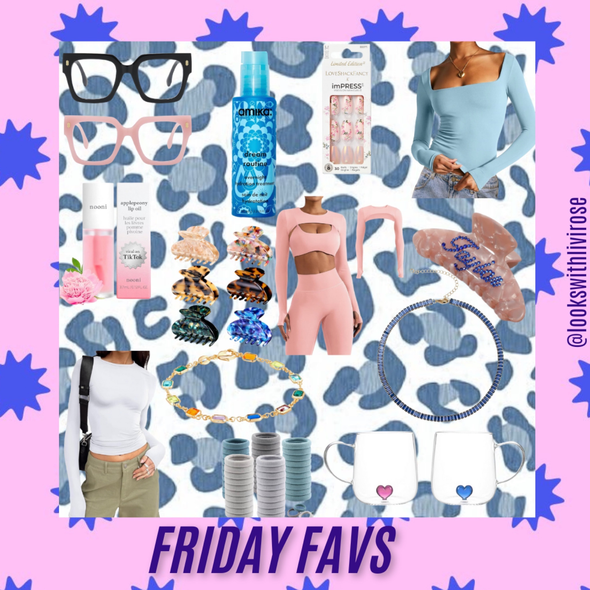 So much stuff i’m loving rn + have on my wishlist!
- these long sleeve tops feel just like skims and i wear them everyday
- amika hair product is perf for no heat curls every night/ keeps it hydrated!
- these custom claw clips are my fav!!!
- these hairbands are the best ever - only ones that don’t break my hair or give me a migraine! U can’t even feel them! 
- the nooni lip oil is a holy grail product for me - hydrating AND stays all day even if u drink or eat!  

#LTKfindsunder100 #LTKfindsunder50 #LTKsalealert