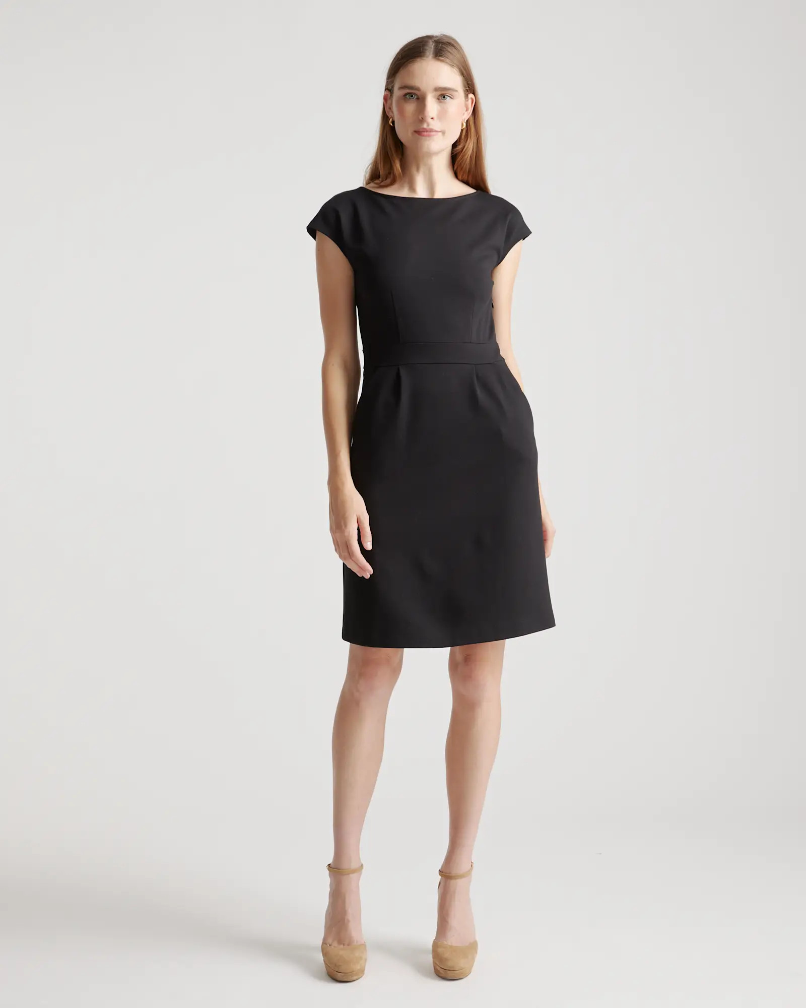 Ultra-Stretch Ponte Cap Sleeve Dress | Quince