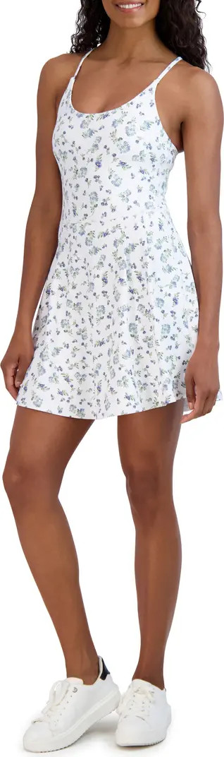 Floral Racerback Fit & Flare Active Dress | Nordstrom Rack