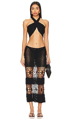 superdown Naja Skirt Set in Black from Revolve.com | Revolve Clothing (Global)