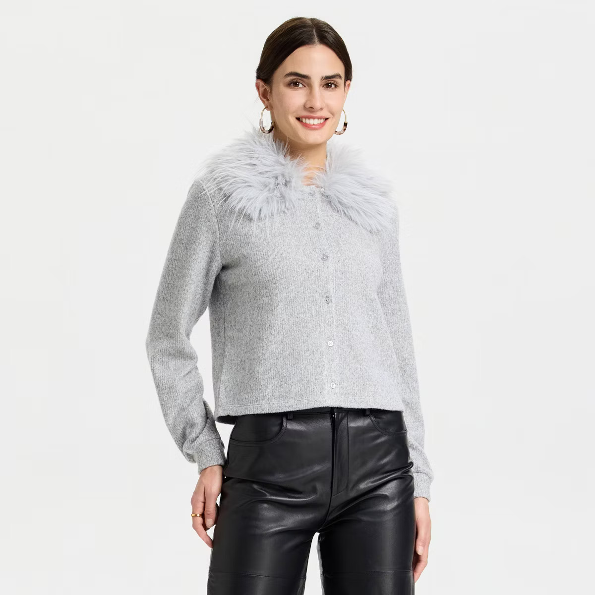 Women's Faux Fur Cardigan - A New Day™ | Target