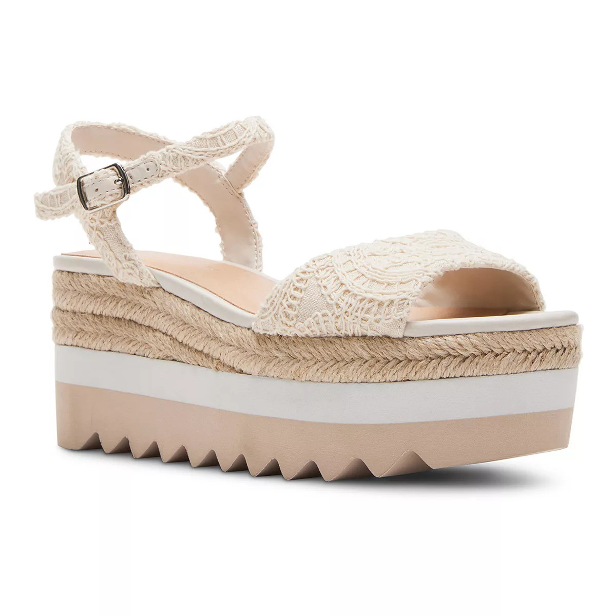 madden girl Charizma Natural Macrame Women's Wedge Sandals | Kohl's