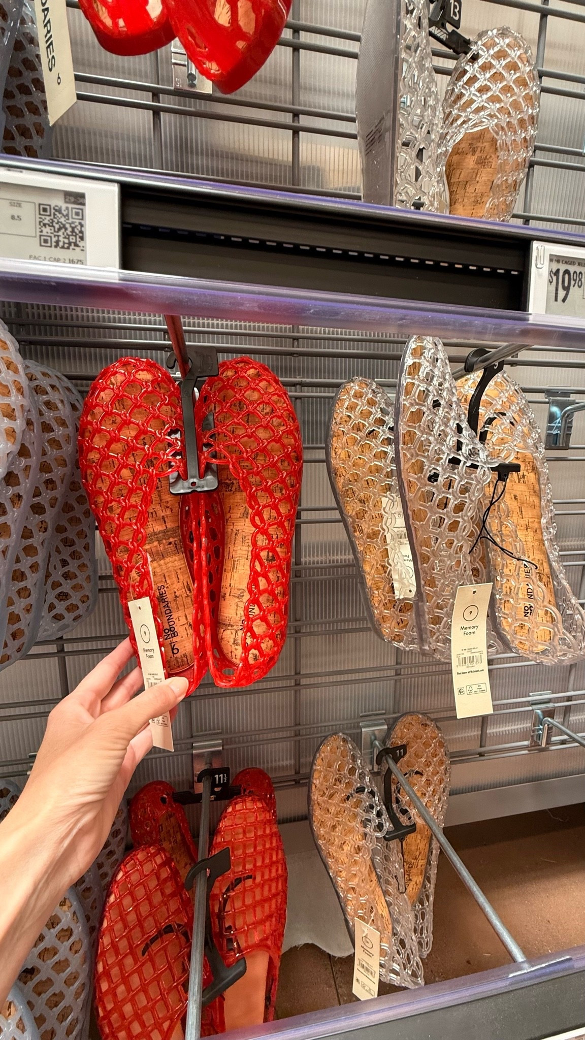 The jelly shoe revival is real 🕸️👡 These No Boundaries Caged Jelly Sandals from @Walmart are that nostalgic ‘90s trend everyone’s bringing back — the cork insole gives them a surprisingly elevated feel too. Comes in Clear, Red, and more colors, and they’re a bestseller for a reason with 25+ people already snagging them! Great for pool days, beach trips, or just running errands in style. 

#walmartfinds #walmartfashion #jellyshoes #cagedsandals #90sfashion #summershoes #walmartstyle #trendyshoes #poolday #beachstyle #affordablefashion #walmartshoes #nostalgicfashion #summerfashion #budgetfashion