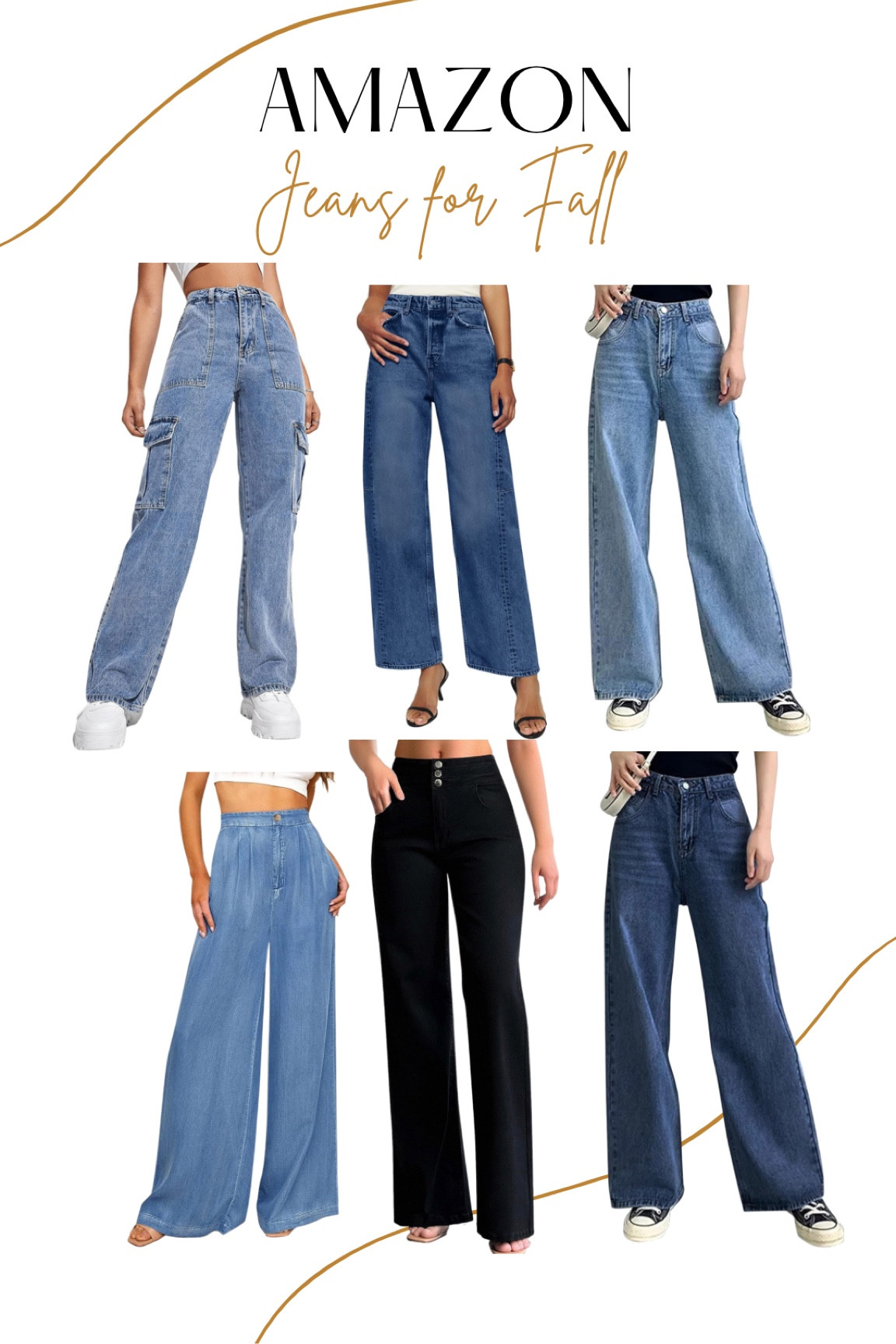 Amazon jeans for fall. 

Cargo denim jeans. Amazon jeans. 

#LTKSeasonal #LTKsalealert #LTKfindsunder50