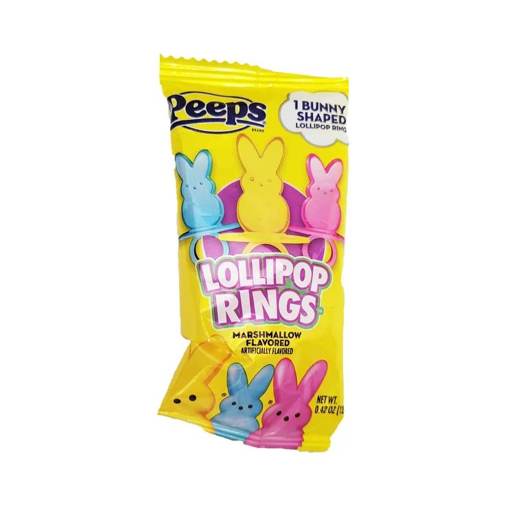 Peeps Bunny Lollipop Ring, Marshmallow Flavored, 1 Each,  0.42 oz | Walmart (US)