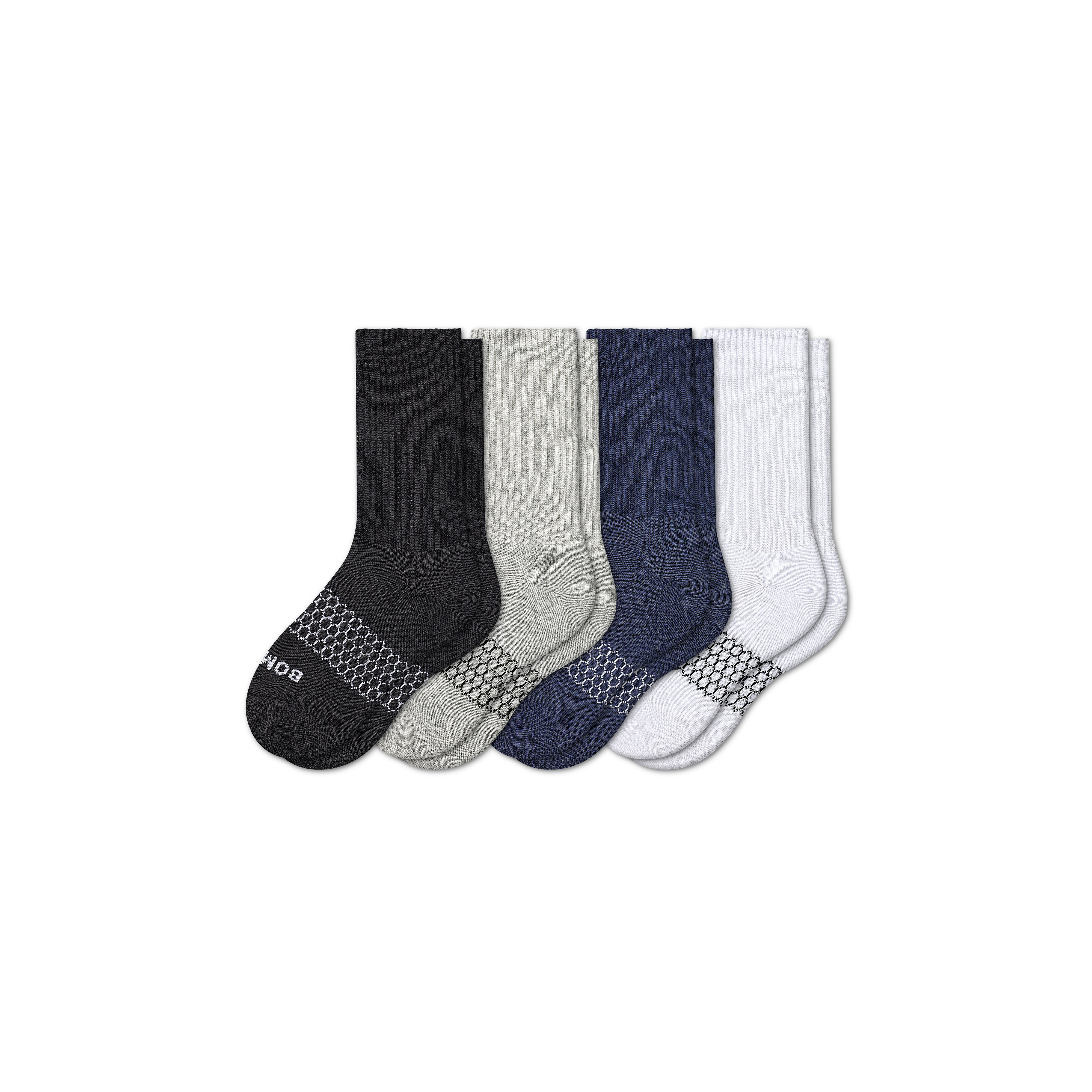 Youth Solids Calf Sock 4-Pack - Mixed - Y - Bombas | Bombas