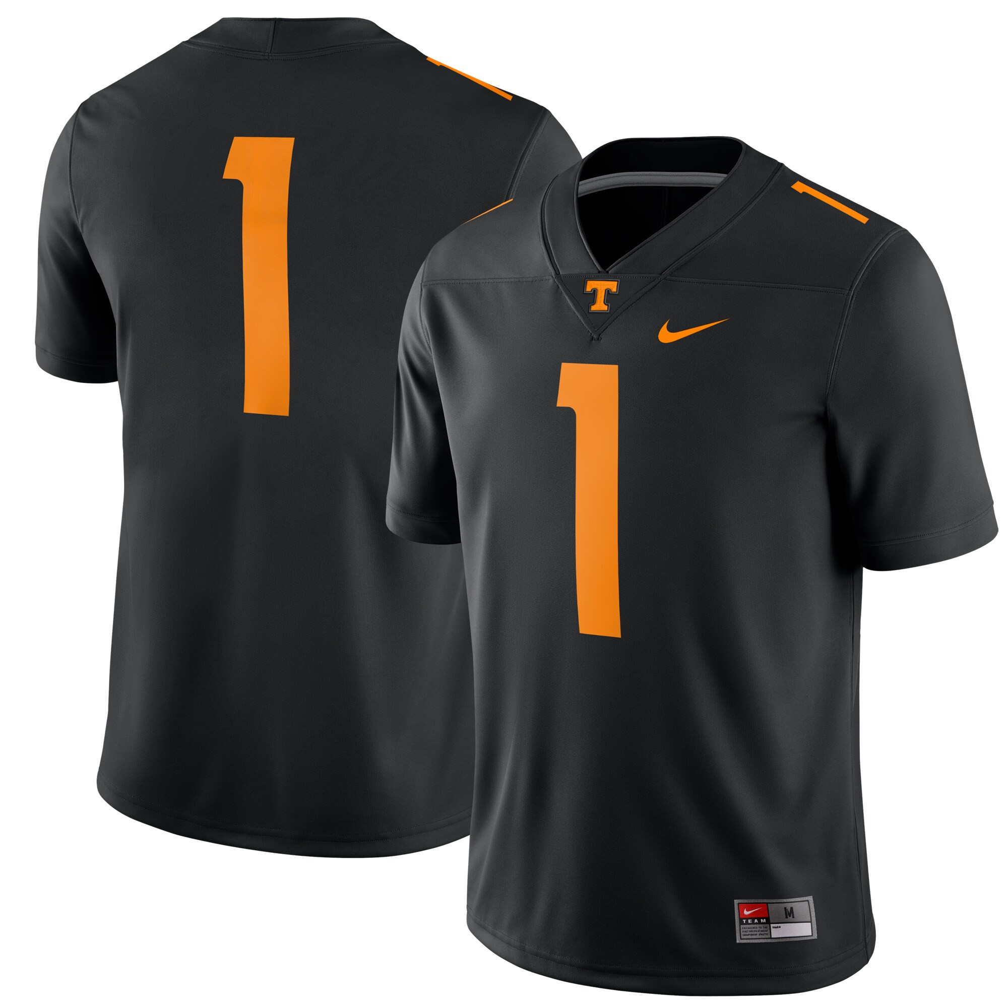 #1 Tennessee Volunteers Nike Alternate Game Jersey - Black | Fanatics
