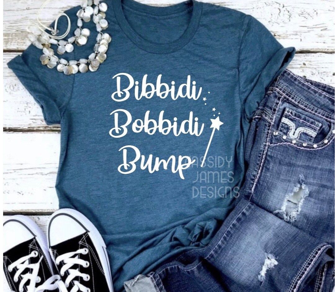 Bibbidi Bobbidy Bump Pregnancy Announcement Shirt Disney - Etsy | Etsy (US)