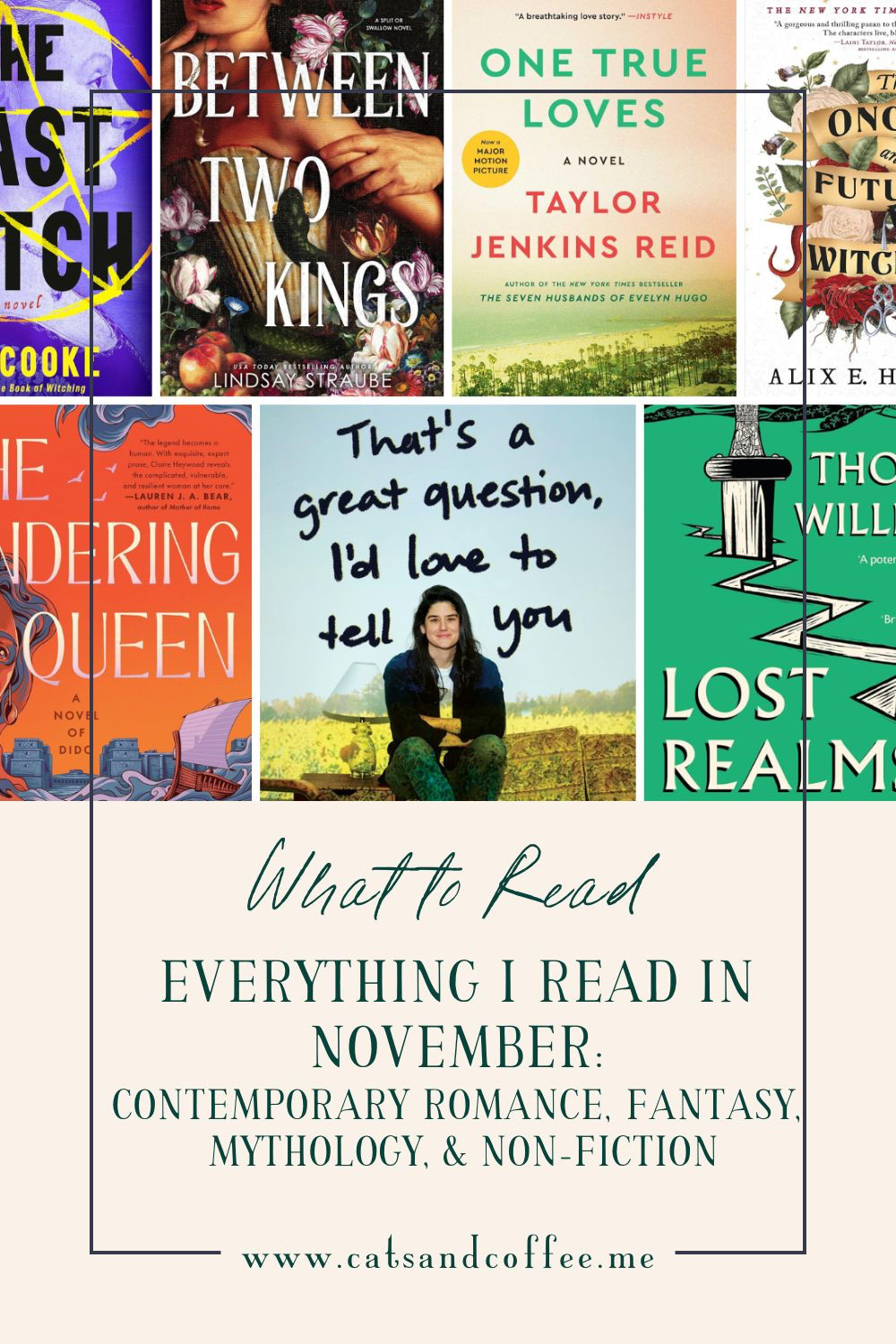 November’s reading journal features book reviews across romance, contemporary fiction, fantasy, mythology, historical fiction, and non-fiction — including That’s a Great Question, I’d Love to Tell You by Elyse Myers, Between Two Kings by Lindsay Straube, and One True Loves by Taylor Jenkins Reid. Click through to read the full list & follow for more bookish content, including book reviews, reading guides, and gifts for book lovers! 

 #LTKdayinmylife #LTKselfcare #LTKstorytime