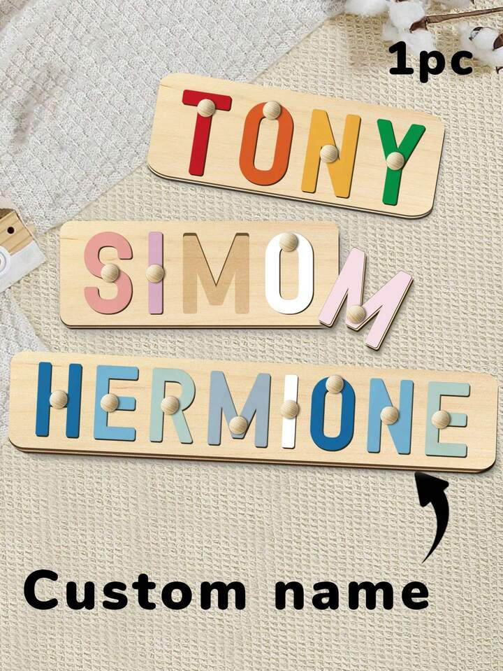 [Store Shopped] LICVIC Personalized Wooden Name Sign, Custom Alphabet Wall Decor, Customized Christmas Decorations Outdoor, Handmade Gift For Birthday, Graduation, Or Room Decoration, Unique Christmas Gift For New Moms, Commemorative Keepsake, Anniversary Home Decor,New Year Glamour | SHEIN