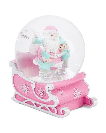 Santa With Sled Water Globe | Marshalls