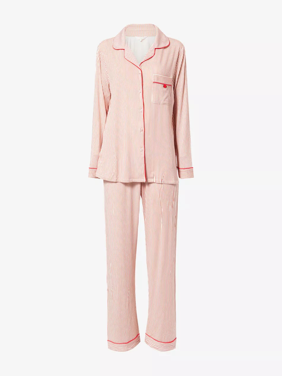 Stretch Stripe Long-Sleeve Modal-Jersey Pyjama Set | Selfridges