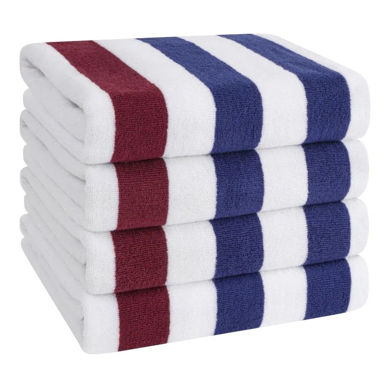 Devontia 4 Piece 100% Cotton Beach Towel Set (Set of 4) | Wayfair North America