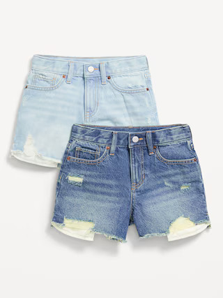 High-Waisted Ripped Frayed-Hem Jean Shorts 2-Pack for Girls | Old Navy (US)
