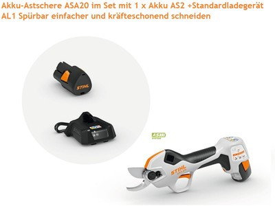 STIHL Akku-Astschere ASA 20 im Set mit Akku AS 2 und Standardladegerät AL 1  | eBay.de | eBay DE