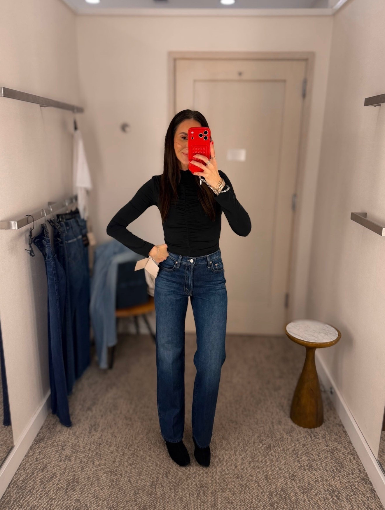 Designer jeans, mother straight leg jeans, dark wash jeans, splurge worthy, annabrstyle

#LTKootd #LTKOver40 #LTKSeasonal