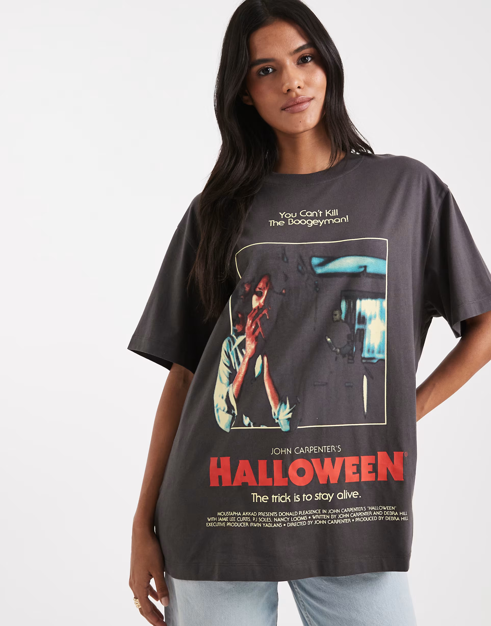 ASOS DESIGN oversized t-shirt with halloween movie licence graphic in black | ASOS | ASOS (Global)