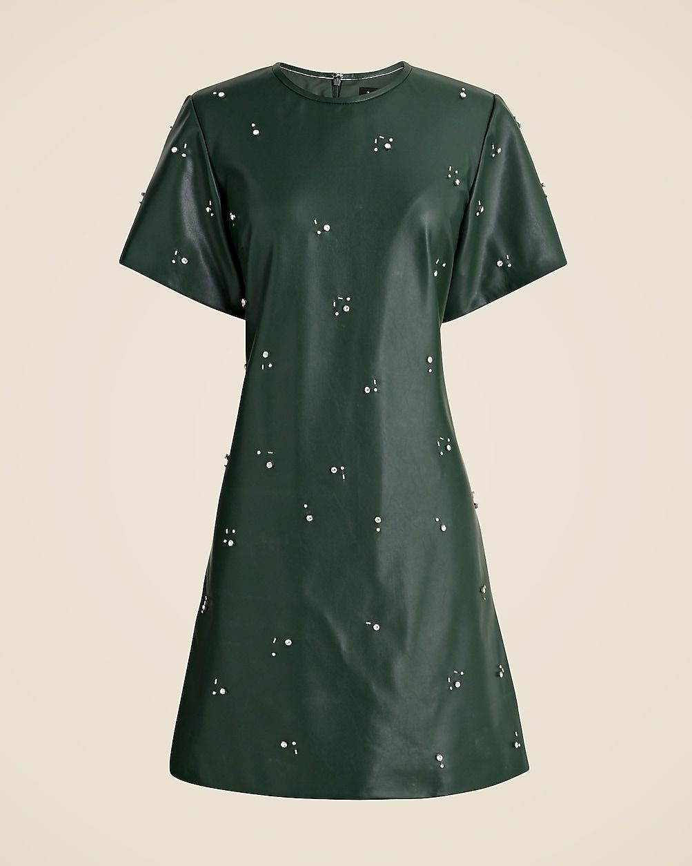 Collection mini dress in embellished faux leather | J. Crew US