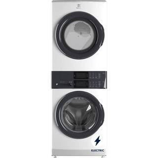 4.4 cu. ft. Stacked Washer and 8.0 cu. ft. Electric Dryer Laundry Tower in White with LuxCare Wash, Energy Star | The Home Depot